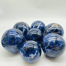 Lowest Price On Soha Agate Natural Blue Sodalite Sphere Polished Healing <b>Crystal</b> Ball for Clarity, Truth & Emotional Balance - Product Image 4