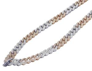 Superbe chaîne cubaine en diamant cultivé en laboratoire en or massif 10 carats, collier élégant et glacé pour bijoux pour hommes audacieux et look streetwear - Product Image 2