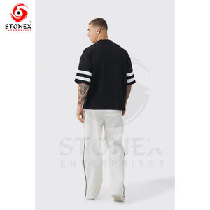 เสื้อยืดผู้ชายพิมพ์ลายบ็อกซี่แบบวินเทจเสื้อโอเวอร์ไซส์ซักได้เสื้อโอเวอร์ไซส์ออกแบบได้ตามที่ต้องการ - Product Image 3