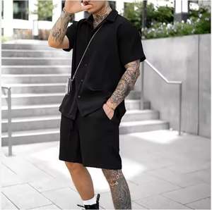 Survêtements pour hommes Logo personnalisé Ensemble short 2 pièces pour hommes Vêtements décontractés de haute qualité pour hommes - Product Image 5