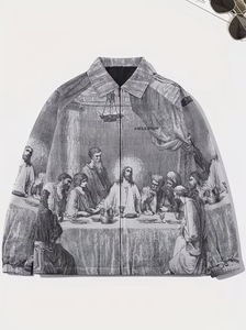 Hellpur <b>Men's</b> Vintage Waterproof Breathable Quilted <b>Canvas</b> Fabric Shirt <b>Jacket</b> Loose Fit Hooded Winter Casual Wear - Product Image 2