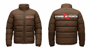 Chaqueta acolchada de invierno para hombre con cremallera, impermeable, transpirable, a prueba de viento y logotipo frontal, estilo informal, suministro ODM para exteriores - Product Image 6