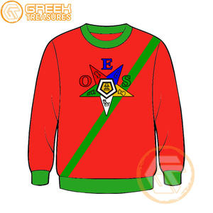 Orden personalizada de la estrella del Este Sudadera bordada de lana de algodón Suéter de alta calidad Ropa griega OES Sudaderas - Product Image 5