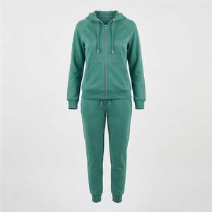 Conjuntos Deportivos de Alta Calidad para Mujer con Talla y Color Personalizados, Chándal de Algodón 100% con Cremallera y Logotipo Personalizado - Product Image 1