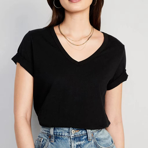 2025 T-Shirt femme à manches courtes à la mode Logo personnalisé surdimensionné été Sport porter T-shirt respirant - Product Image 1