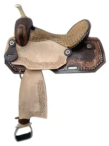 Premium Black English Style <b>Dressage</b> Saddle Genuine Leather Western Saddle for Comfortable Riding Hand Tooled in India - Product Image 2