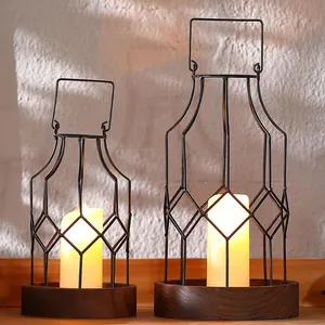 Modern European Style Gold <b>Candle</b> Holder with Glass Dome <b>Lanterns</b> <b>candle</b> holder made by Zahid Exports big wholesaler - Product Image 1