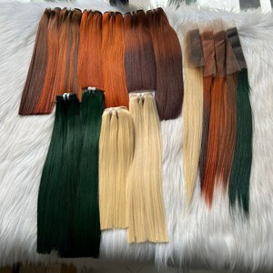 VENTE EN GROS DONNEUR BRUN/BLONDE BONE DROIT SUPER DOUBLE BUNDLES FERMETURE FRONTAL ENSEMBLE VIETNAMIEN TIRAGE HUMAIN DOUBLE TIRAGE - Product Image 6