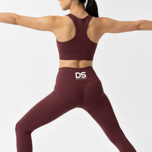 Patrón sólido 2 piezas para Yoga Fitness Cintura elástica para mujer Ropa deportiva Hecho en fábrica Skinny Top Short Yoga Set - Product Image 3