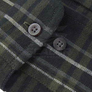 Chemise en flanelle pour homme en coton 100% tricoté brossé personnalisable, boutonnée, à manches longues, coupe classique, respirante, séchage rapide, pour un usage décontracté - Product Image 6