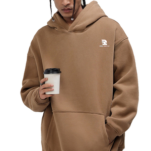 Sudadera con capucha de invierno para hombre, holgada, de gran tamaño, 500 GSM, con hombros descubiertos - Product Image 1