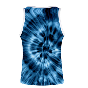 พรีเมี่ยมคุณภาพโลโก้ที่กําหนดเองผู้ชายออกกําลังกายTie Dye Tank Tops SLIM FIT GYM StringerเพาะกายSingletแขนกุดTeeเสื้อ - Product Image 2