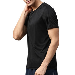 เสื้อยืดแขนสั้นลำลองสำหรับผู้ชาย100% ผ้าฝ้ายแยกข้างสำหรับออกกำลังกายในยิมจำนวนที่กำหนดเอง - Product Image 2