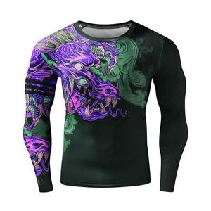 Compression Gym Chemises Surf À Manches Longues Logo Personnalisé UV BJJ Spandex Rashguard MMA Sublimé Mens Rash Guard - Product Image 6
