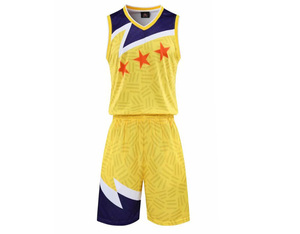 Ensemble de maillot de basket respirant de qualité supérieure 100% polyester imprimé sur mesure séchage rapide antibactérien grande taille style été - Product Image 2