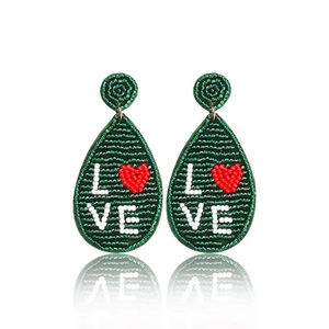 Nouvelles boucles d'oreilles géométriques bohèmes personnalisées en perles de rocaille, bijoux faits à la main en acier inoxydable pour mariages, cadeaux, tendance et élégantes pour femme - Product Image 1
