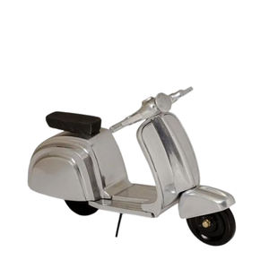 Esculturas modernas de India Lujo Aluminio Metal Bodas Diseño Plateado Scooter Forma Escultura - Product Image 1