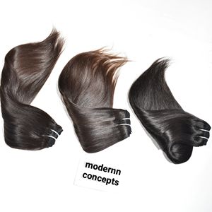 Extensiones de cabello humano de templo indio sin procesar alineadas con cutícula DE UN oonor de proveedor virgen de paquete recto natural crudo barato - Product Image 5