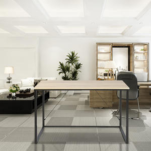 Escritorio para Computadora Well Home de Madera de Nogal y Roble 'Elmo' Negro, 120x60x74cm, Diseño Elegante - Product Image 4