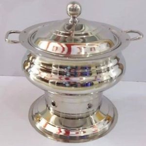 Chauffe-plats ronds de luxe chauffe-plats Buffet de haute qualité en acier inoxydable Buffet réchaud à alcool chauffe-plats - Product Image 4