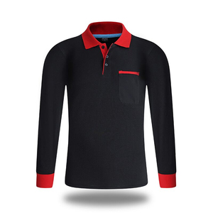 ขายส่งผ้าฝ้าย 230 กรัมโพลีเอสเตอร์ Unisex โปโลคอเสื้อโปโลแขนยาวว่างเปล่าลําลองพิมพ์โลโก้เสื้อธรรมดา - Product Image 2