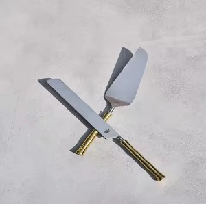 Offre Spéciale ensemble de couteaux de serveur de gâteau en métal inoxydable de qualité supérieure décor d'intérieur classique vaisselle manche en céramique pour une utilisation en cuisine - Product Image 6