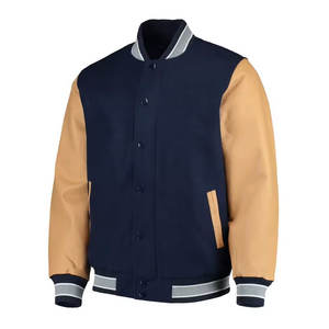 Chaqueta de béisbol de manga larga con contraste de color elegante para hombre, precio al por mayor, chaquetas universitarias personalizadas para mujer - Product Image 5