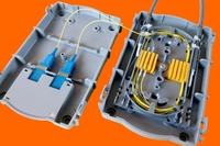 Caja de Distribución de Fibra Óptica para Interiores FOS-42AA FTTH FTTX, Terminal de Empalme con Capacidad para hasta 32 Empalmes