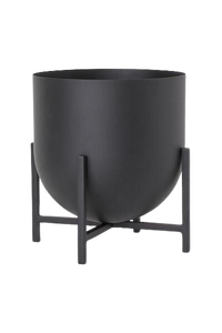 Vase à fleurs avec supports Lot de 2 pour la décoration de restaurant Design attrayant fait à la main Jardinière en métal Centres de sol - Product Image 3