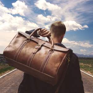 กระเป๋าเดินทางแบบดัฟเฟิลกีฬาหรูหรามีสไตล์ไม่เหมือนใครกระเป๋าหนังควายทั้งตัวทำมือขนาดเล็ก - Product Image 3