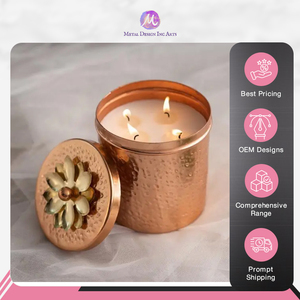 เหยือกทองแดงสำหรับทำเทียนหม้อเทียนออกแบบใหม่น่าดึงดูดใช้ตกแต่งโต๊ะ - Product Image 2