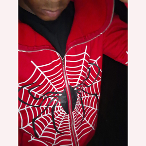 Unisex Spider Hoodie <b>Jacket</b> with Zipper Personalized Printing Service - Product Image 4