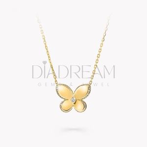 925 argent Sterling glacé papillon coupe Moissanite diamant pendentif collier bijoux fins pour femmes pour cadeaux fiançailles - Product Image 5