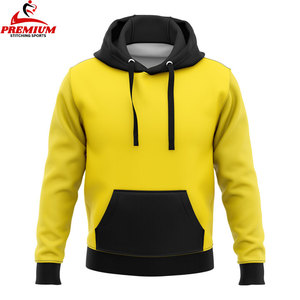 Vente à chaud de haute qualité poids lourd logo personnalisé 100% coton couleur unie vierge polaire sweats à capuche surdimensionnés - Product Image 6