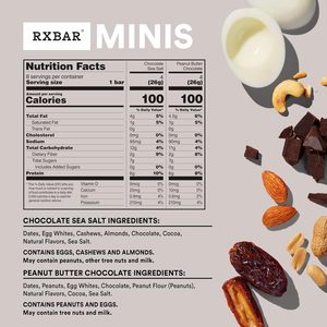 RXBAR Minis <b>Protein</b> Bars, 6g <b>Protein</b>, Gluten Free Snacks, Variety Pack (4 Boxes, 32 Count) - Product Image 3