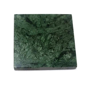 ชุดจานรองแก้วสี่เหลี่ยม4ชิ้นลายหินอ่อนสีเขียวขนาด4x4นิ้วอุปกรณ์เสริมโต๊ะทำมือระดับพรีเมียมจากผู้ผลิตอินเดียที่เชื่อถือได้จำนวนมาก - Product Image 1