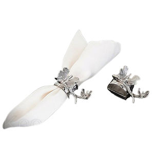 Banquet en plaqué or Hôtels Table à manger Dîners Aluminium Métal Rond de serviette décoratif Occasion de mariage Rond de serviette - Product Image 3