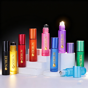 Flacone Roll-on Vuoto per Oli Essenziali, Rosa, Viola, Verde, Blu, Rosso, Tubetto Cosmetico 10ml, Flacone Roll-on in Vetro per Profumi e Prodotti Skincare - Product Image 4