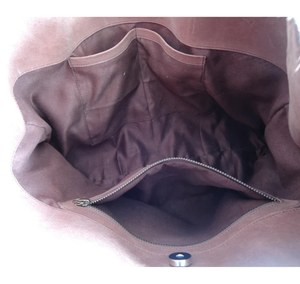 Sac fourre-tout en cuir de vachette véritable pour femmes avec fourrure élégante Sac à bandoulière en cuir de vachette véritable avec logo pour le voyage - Product Image 6