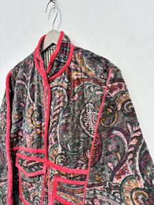 Chaqueta de invierno para mujer más vendida hecha a mano India mangas completas Reversible corto terciopelo suave algodón acolchado bordado impreso - Product Image 3