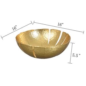 Hot Vantage Premium Look Fantaisie Moderne De Luxe Chaude En Métal Martelé Motif Plaqué Or Bol De Service Pour La Maison Et La Décoration De Fêtes - Product Image 2