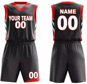 2023 Wholesale cheap sportswear basketball uniforms new design youth basketball uniform set Jersey For Men Kids Youth
