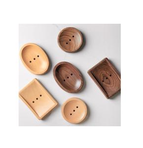 จานสบู่ทำจากไม้ทำด้วยมืออุปกรณ์ห้องน้ำทำจากไม้เนื้อแข็งขัดเงาเรียบเป็นธรรมชาติทนทานยาวนาน - Product Image 2