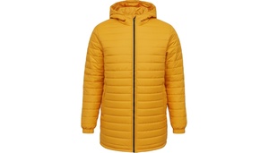 Men's Winter Hooded <b>Quilted</b> Jacket Long Polyester Design OEM Service - Product Image 5