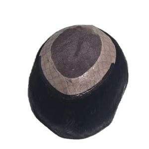 Toupet en cheveux humains Remy indiens de style Yaki Taz Hair BD, trame unique pour système capillaire pour hommes en dentelle - Product Image 2