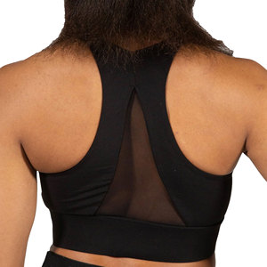 Sujetador deportivo de palangre de cuello alto para mujer, soporte de cojín, Top de Fitness de secado rápido, transpirable, ajustado, opciones de talla grande - Product Image 2