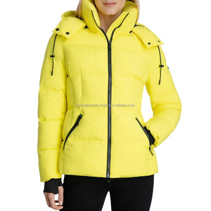 Chaqueta de Motocicleta de Invierno para Mujer, Satén, Acolchada, Impermeable, Ligera, Ecológica, Bordada, de Alta Calidad, Moda OEM - Product Image 3
