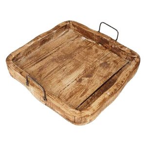 Bandeja DE SERVICIO DE MADERA Shabby Chic de estilo europeo para té para cocina, sala de estar, baño con asa para un uso fácil de la vajilla - Product Image 2