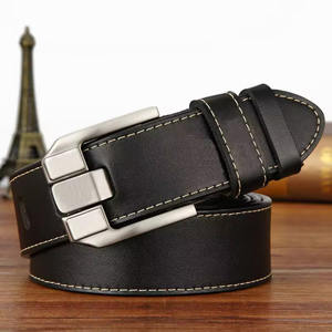 Ceinture décontractée classique avec boucle à une broche pour pantalon en jean travail et affaires ceinture habillée en cuir véritable pour hommes - Product Image 3