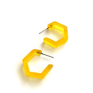 Nuevos Pendientes de Aro de Resina Amarilla, Modernos, DIY, con Diseño de Ángel, Color Mostaza Esmerilado, Estilo Vintage, Joyería India Sostenible para Navidad - Product Image 2